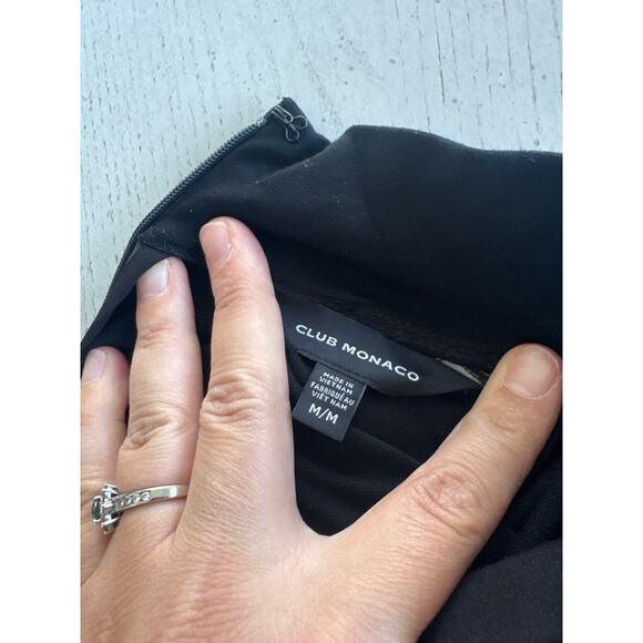 Club Monaco Long LBD Black Dress Turtleneck Basiccore Basics (M) - Picture 4 of 5